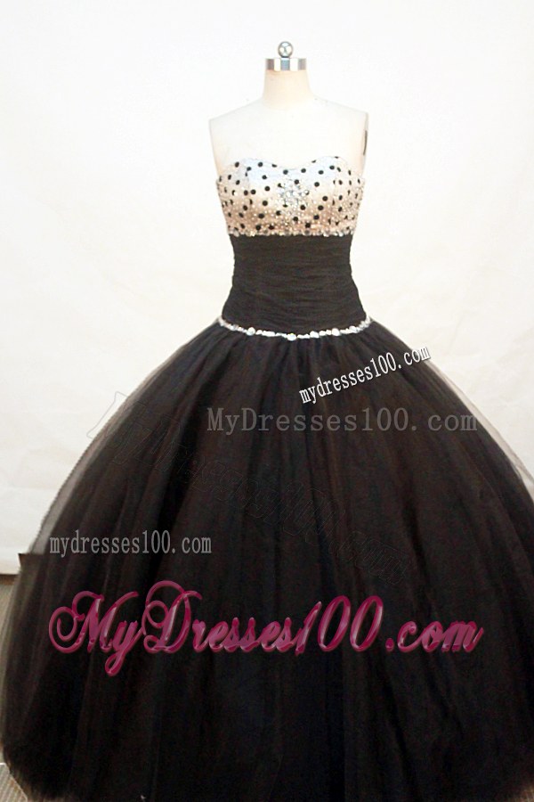 Beading Decorate Sweetheart and Waist Dresses 15 in Black